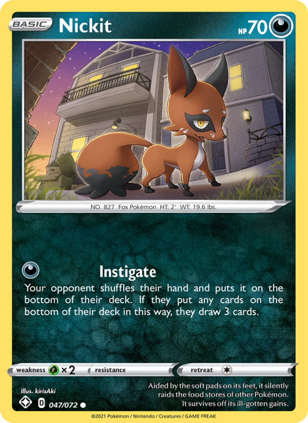 Nickit - Pokémon TCG Card