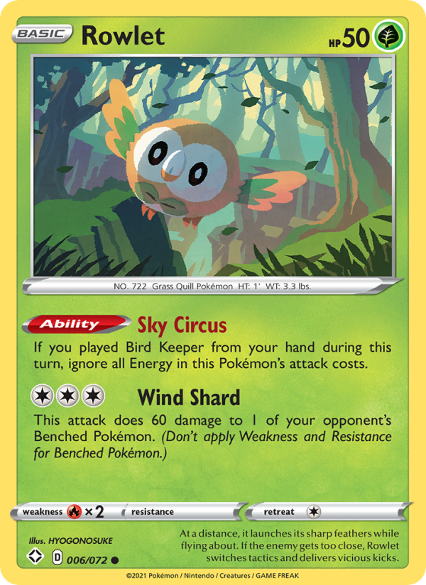 Rowlet - Pokémon TCG Card