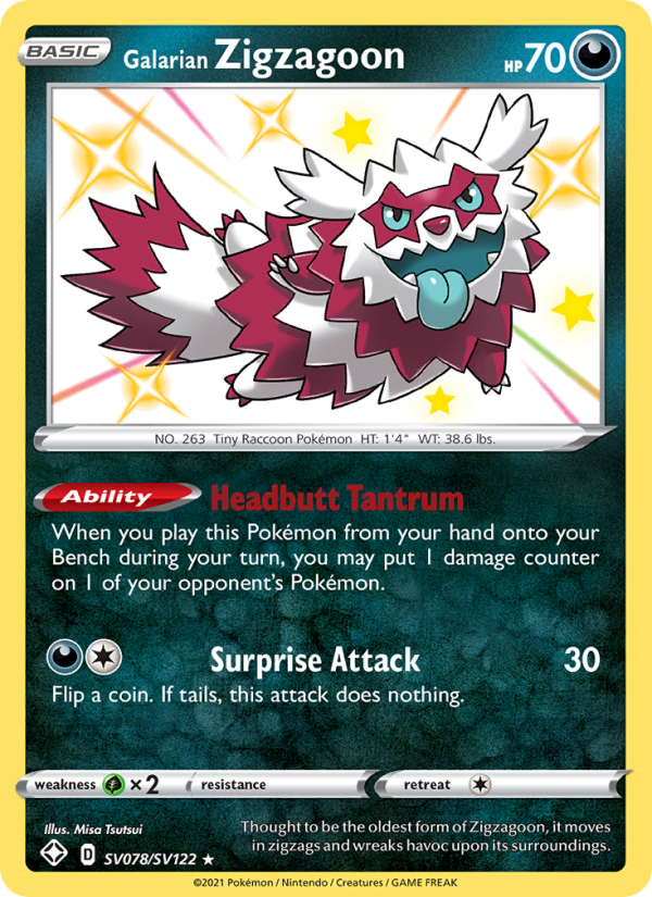 Galarian Zigzagoon - Pokémon TCG Card
