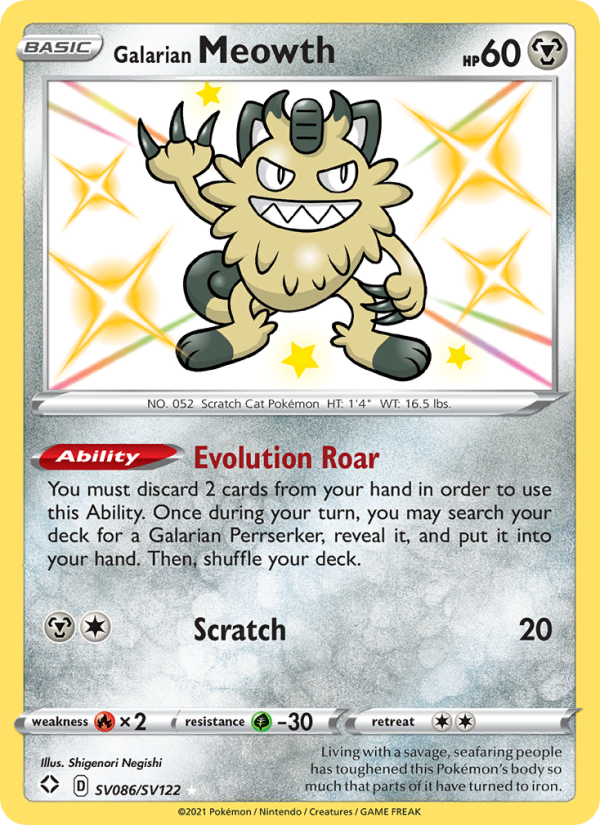 Galarian Meowth - Pokémon TCG Card