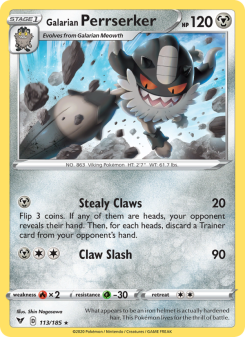 Galarian Perrserker - pokemon TCG Card
