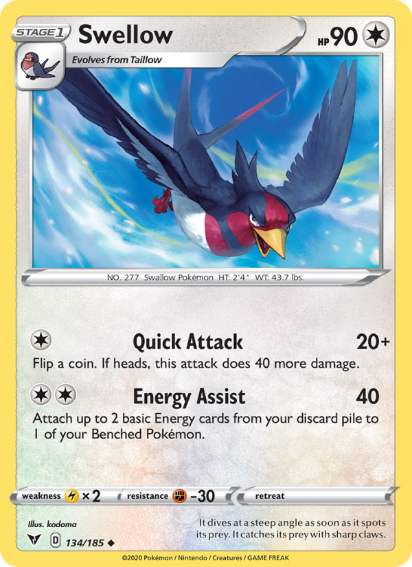 Swellow - Pokémon TCG Card