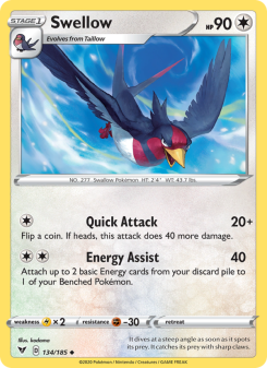 Swellow - pokemon TCG Card