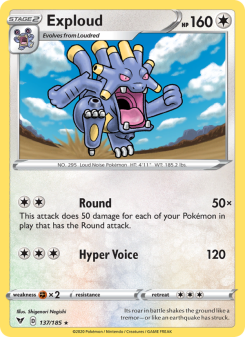 Exploud - pokemon TCG Card