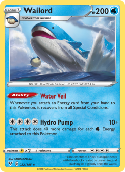 Wailord - pokemon TCG Card