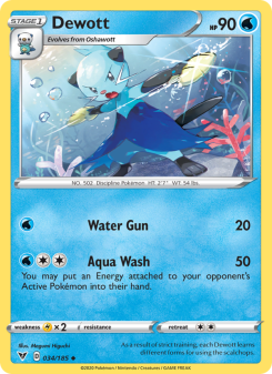 Dewott - pokemon TCG Card