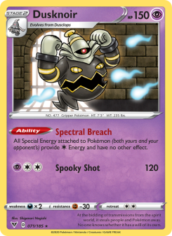 Dusknoir - pokemon TCG Card