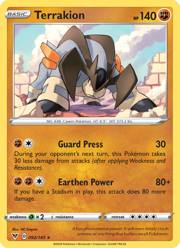 Terrakion - Pokémon TCG Card