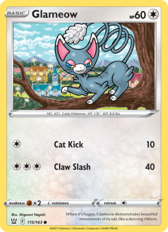 Glameow - pokemon TCG Card