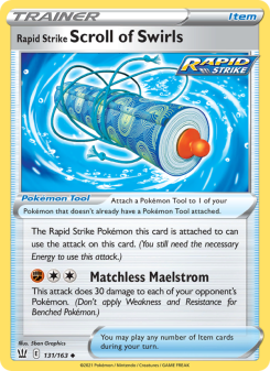 Rapid Strike Scroll of Swirls - pokemon TCG Card