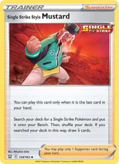 Single Strike Style Mustard - pokemon TCG Card