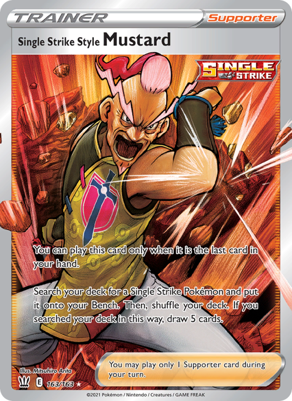 Single Strike Style Mustard - Pokémon TCG Card