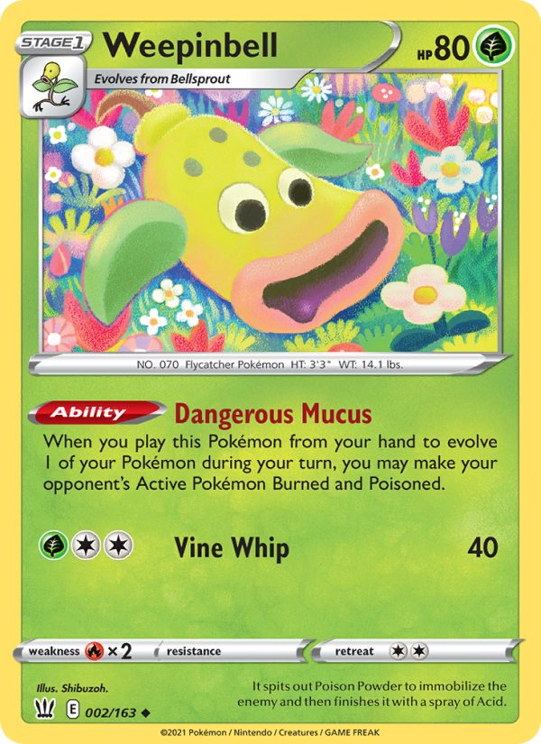 Weepinbell - Pokémon TCG Card