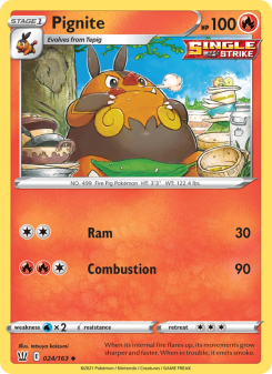 Pignite - pokemon TCG Card