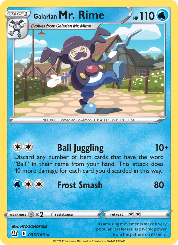 Galarian Mr. Rime - Pokémon TCG Card