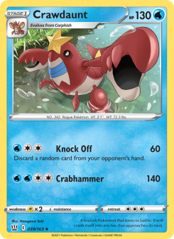 Crawdaunt - pokemon TCG Card