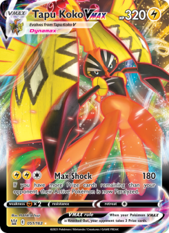 Tapu Koko VMAX - pokemon TCG Card