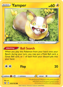 Yamper - pokemon TCG Card