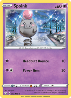 Spoink - pokemon TCG Card
