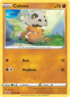 Cubone - pokemon TCG Card
