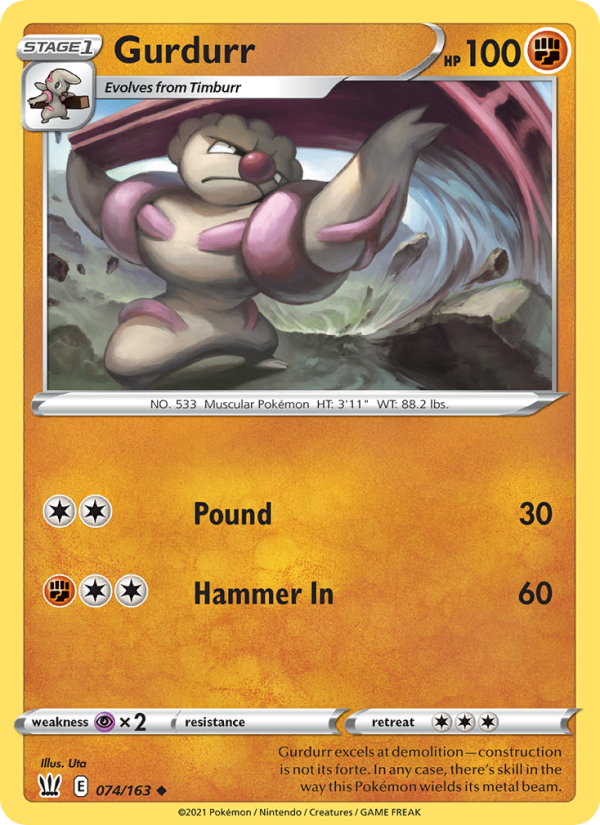 Gurdurr - Pokémon TCG Card