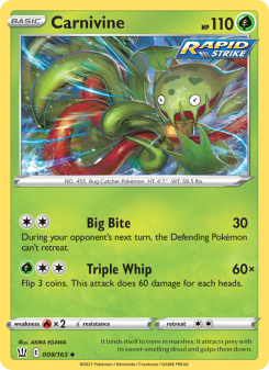 Carnivine - pokemon TCG Card