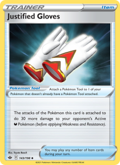 Justified Gloves - pokemon TCG Card