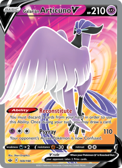 Galarian Articuno V - pokemon TCG Card