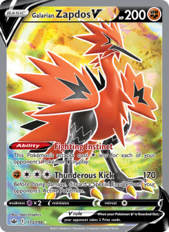 Galarian Zapdos V - pokemon TCG Card