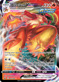 Blaziken VMAX - pokemon TCG Card
