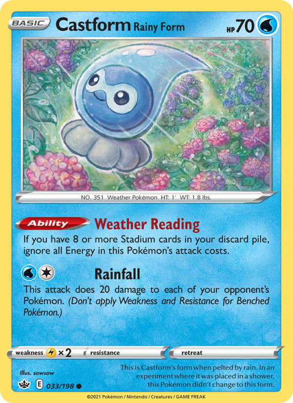 Castform Rainy Form - Pokémon TCG Card