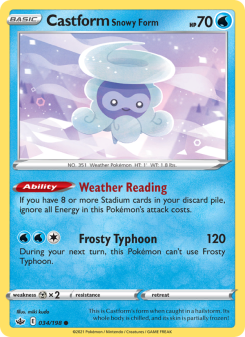 Castform Snowy Form - pokemon TCG Card