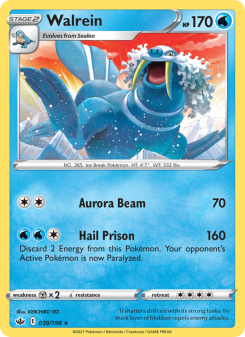 Walrein - pokemon TCG Card