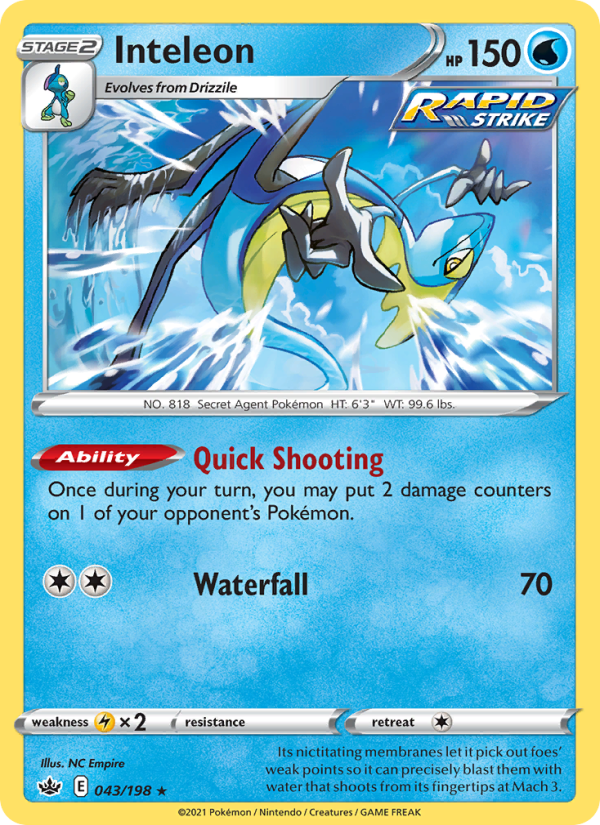 Inteleon - Pokémon TCG Card