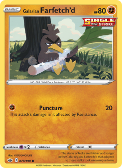 Galarian Farfetch'd - pokemon TCG Card