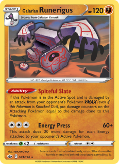 Galarian Runerigus - pokemon TCG Card