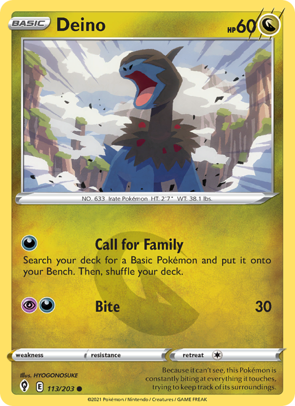 Deino - Pokémon TCG Card