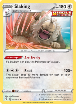 Slaking - pokemon TCG Card