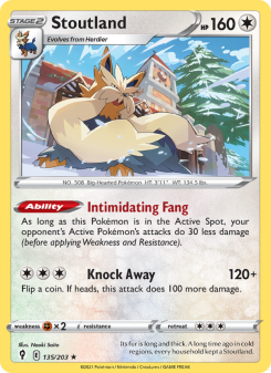 Stoutland - pokemon TCG Card