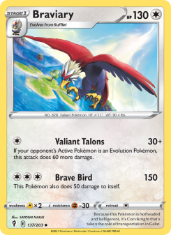 Braviary - pokemon TCG Card