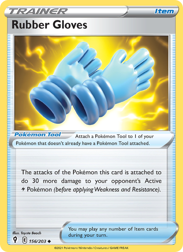 Rubber Gloves - Pokémon TCG Card