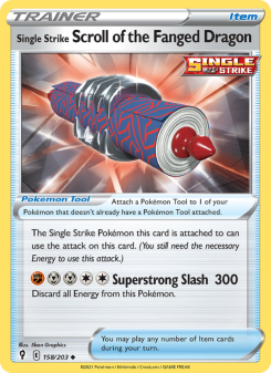Single Strike Scroll of the Fanged Dragon - pokemon TCG Card
