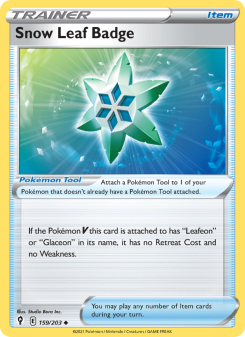Snow Leaf Badge - pokemon TCG Card