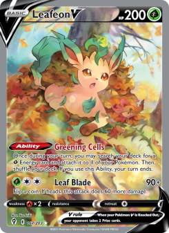 Leafeon V - pokemon TCG Card