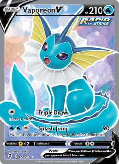 Vaporeon V - pokemon TCG Card