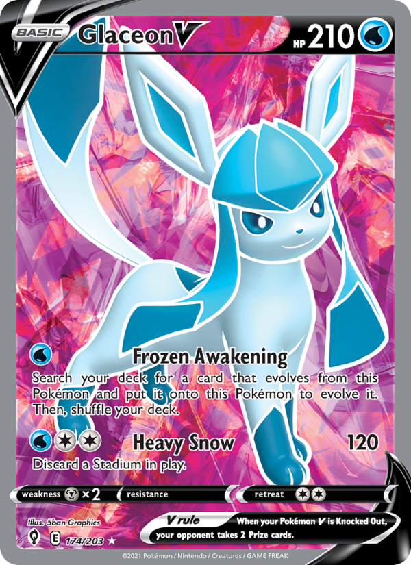 Glaceon V - Pokémon TCG Card