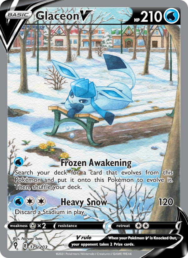 Glaceon V - Pokémon TCG Card