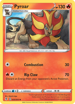 Pyroar - pokemon TCG Card