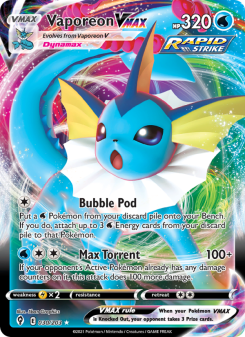 Vaporeon VMAX - pokemon TCG Card