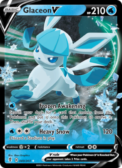 Glaceon V - pokemon TCG Card